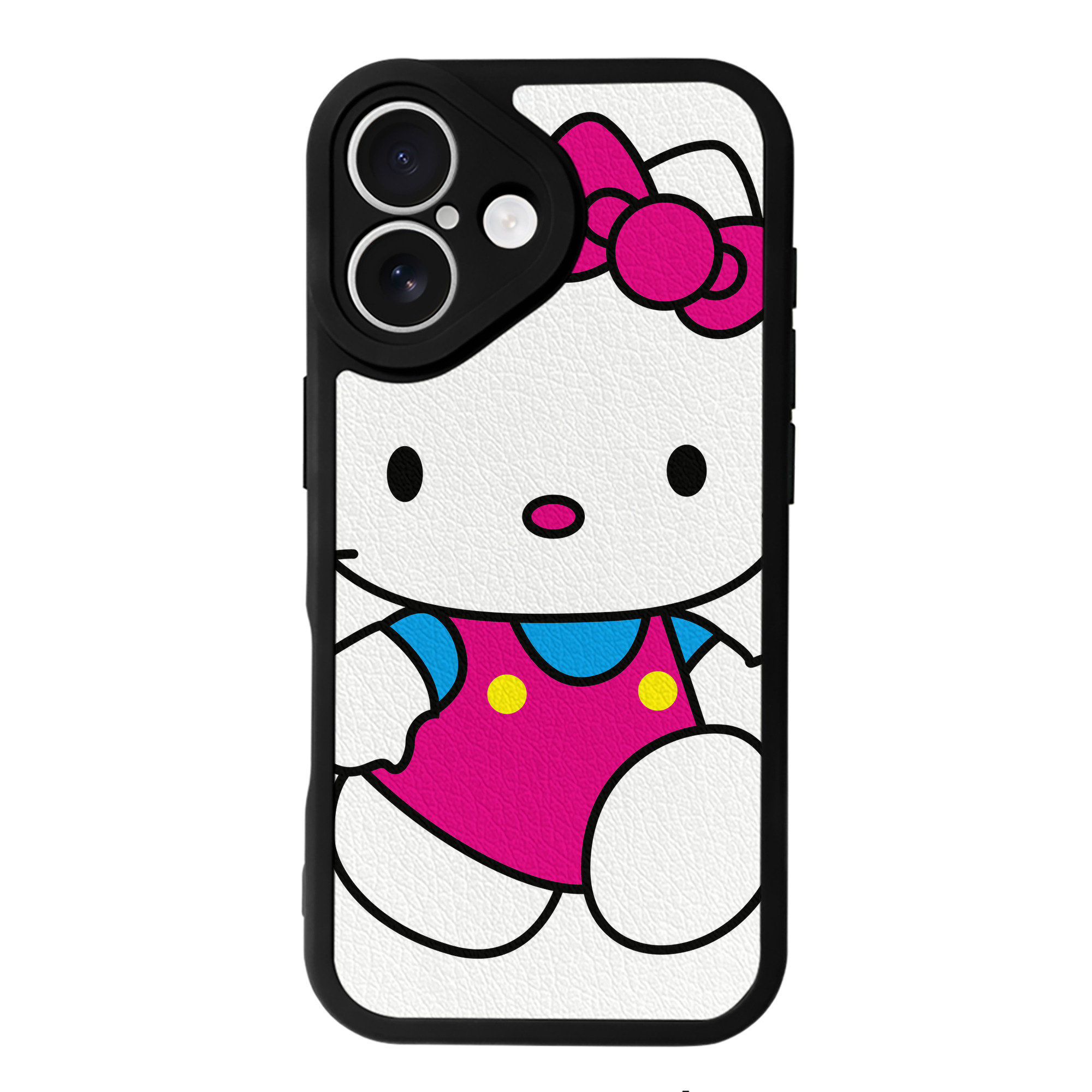 （画像用） Hello Kitty ハローキティ 【iPhone 16シリーズ対応】シリコンスマホケース（レザー調） 材質：シリコン
